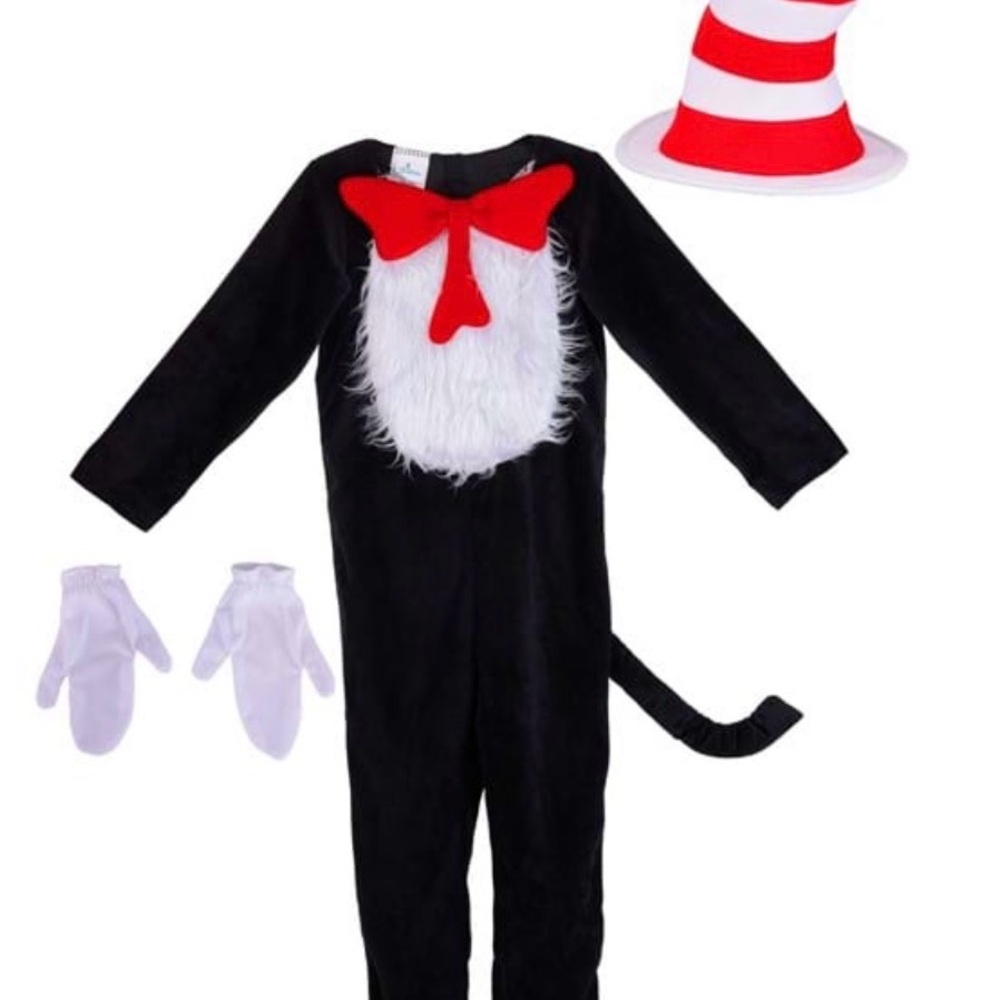 Dr. Seuss Cat in the Hat Costume - Black, White, and Red **new, worn only once** - Picture 4 of 9